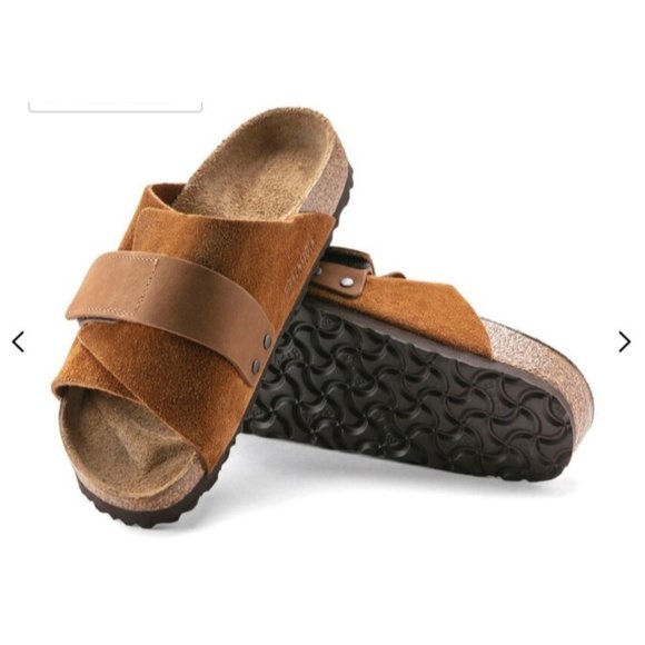 Birkenstock Kyoto Nubuck/Suede Leather in Mink - Picture 5 of 13